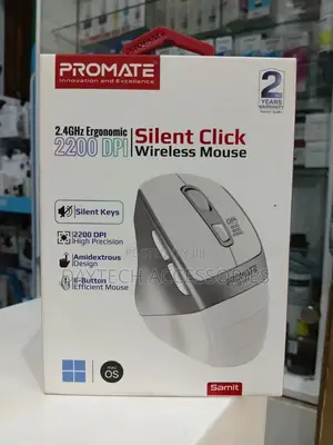 Promate Samit 2.4ghz Ergonomic 2200 Dpi Silent Click Wireless Mouse