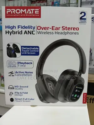 Promate Vutune Hybrid Anc Wireless Headphones - Black