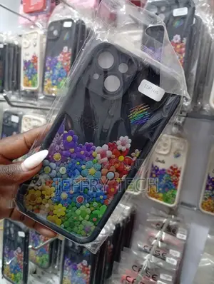 iPhone 15 Plus Case Features a Vibrant, Multi-Colored Floral Design