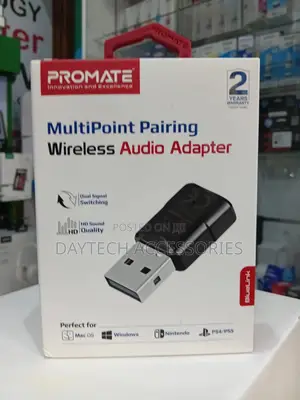 Promate Bluelink Multipoint Pairing Wireless Bluetooth Audio Adapter.