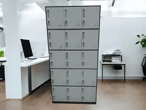 15-Door's Metallic Gym Storage Locker Cabinet
