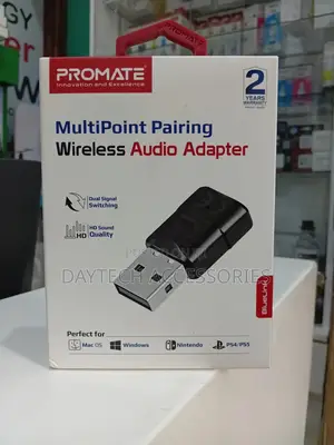 Promate Multipoint Bluetooth V5.0 Audio Adapter.