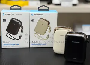 Powerology 20000mah With Pd22.5w Type C 20w Mini Portable Power Bank