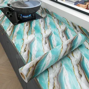 Ocean Blue Marble Self Adhesive Contact Paper
