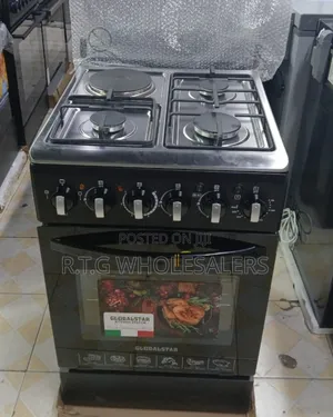 Globalstar 50x55 Gas Electric Cooker With Oven Black