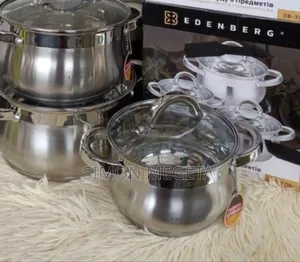 6 Pieces Edenburg Stainless Steel Cookware Set Available