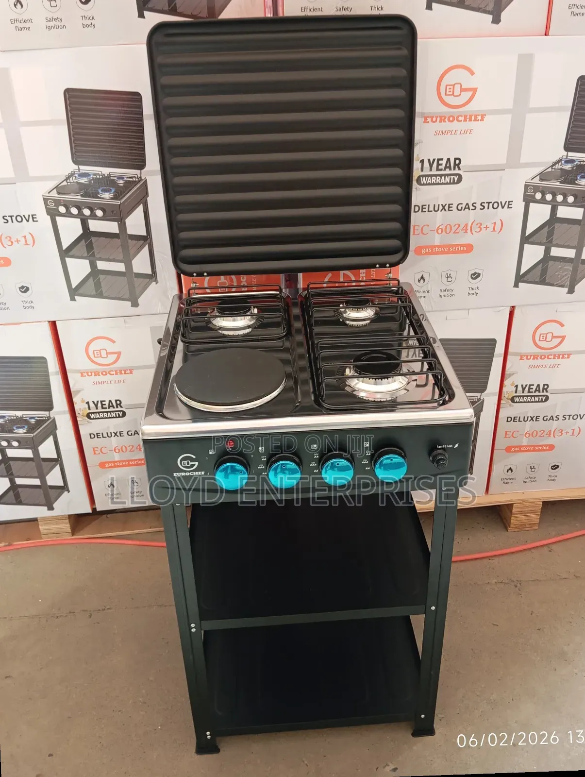 3 + 1 Free Standing Eurochef Cooker