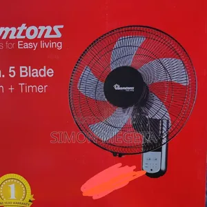 16 Inches Wall Fan 5 Blades Without Remote Available at the Shop