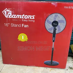 Ramtons Rm/572 - Black Econo Standing Fan - 3 Speed - Black
