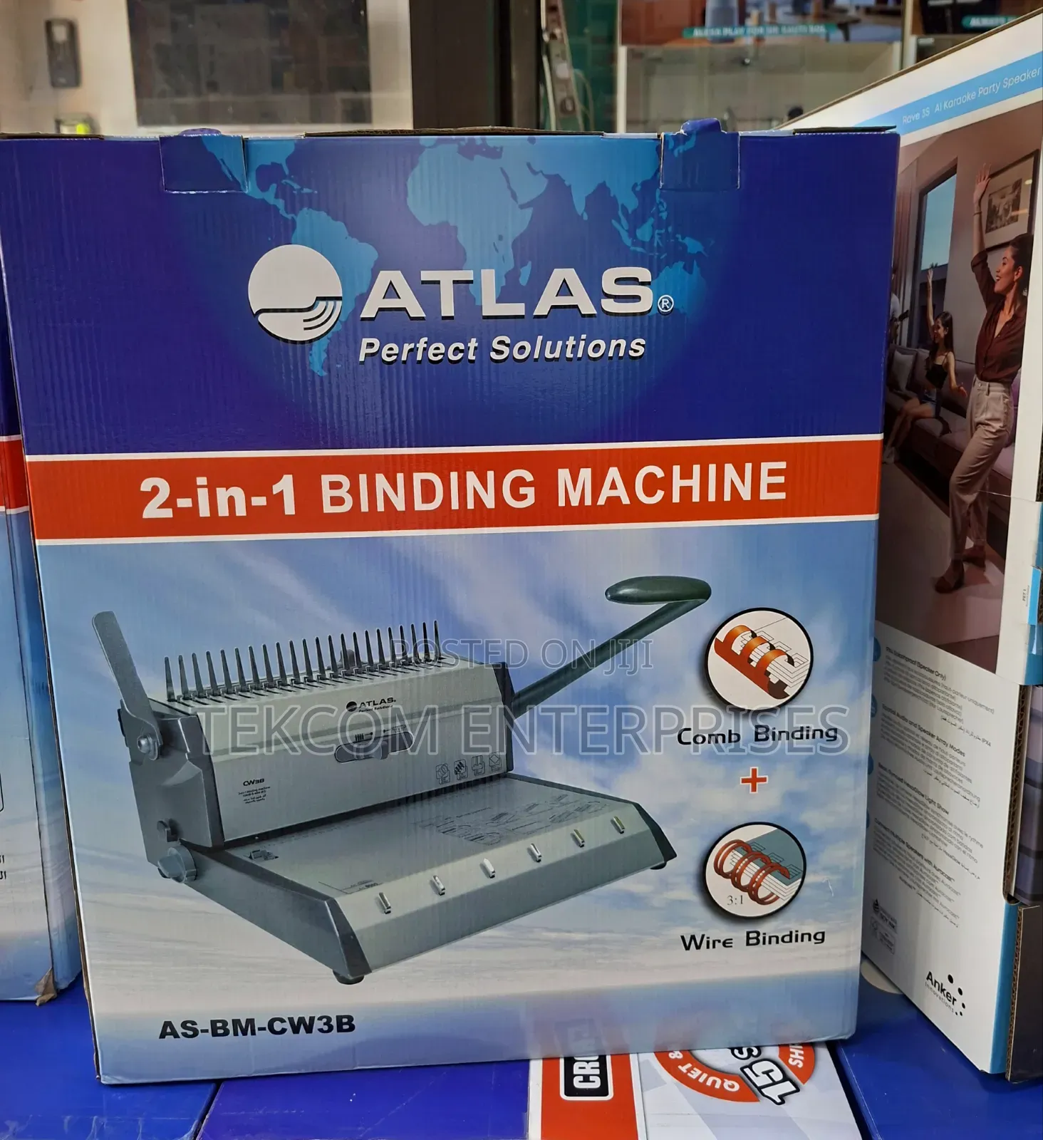 As-Bm-Cw3b Atlas 2-1n-1 Binding Machine / Combo Wire Binding