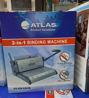 As-Bm-Cw3b Atlas 2-1n-1 Binding Machine / Combo Wire Binding