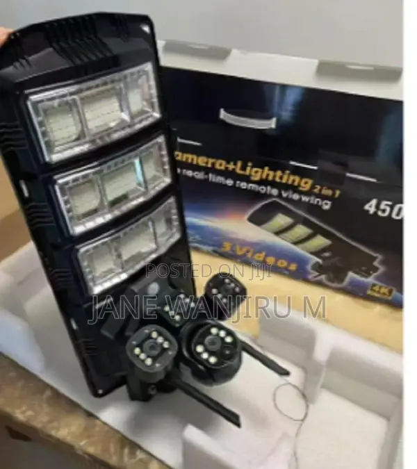 Solar Street-Lights Triple Lens 4g Camera