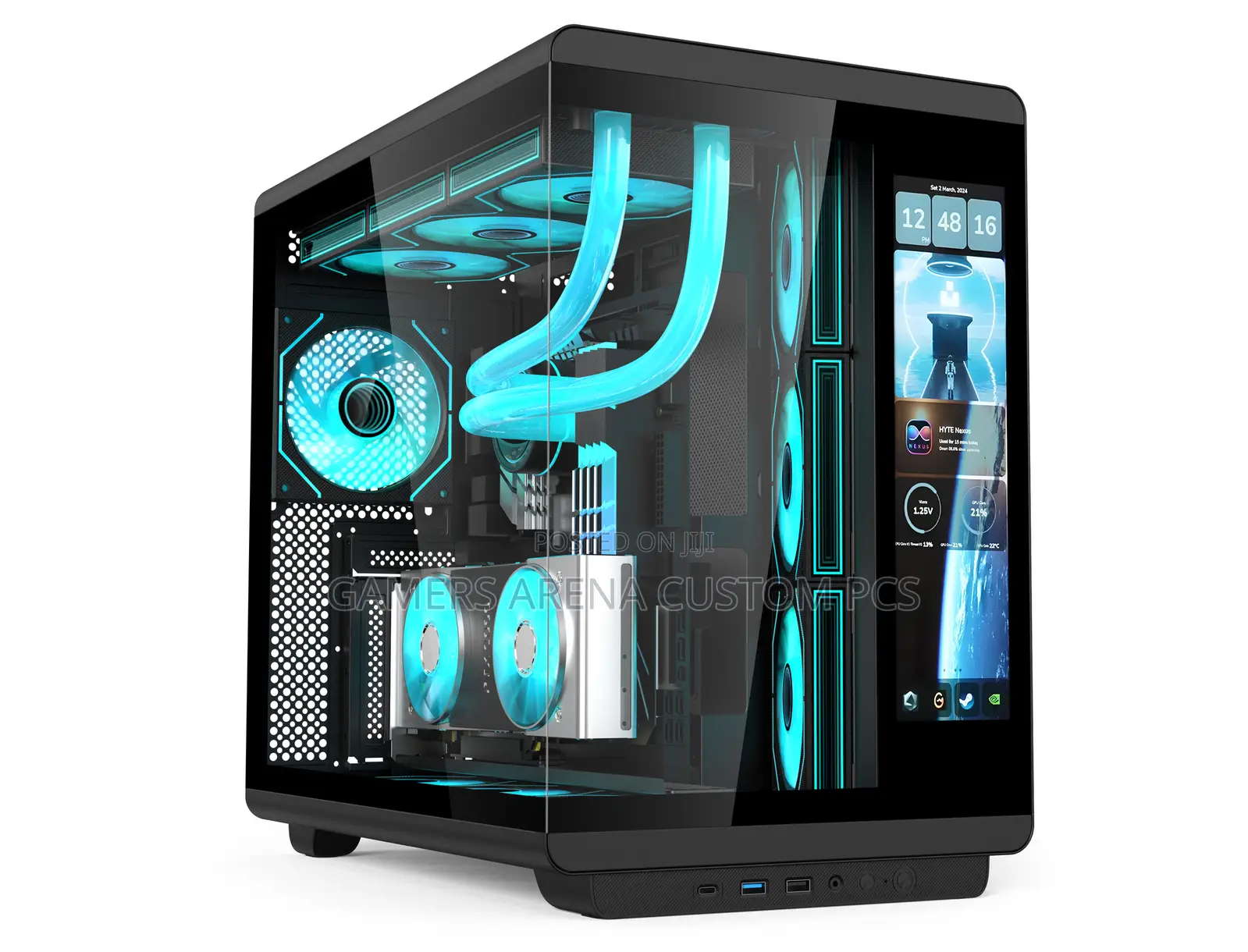 Soeyi U600 Dual Chamber Atx Mid Tower Gaming Pc Case With 2. LCD