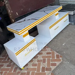 Executive Tv Stand Marble Coating With Led Light