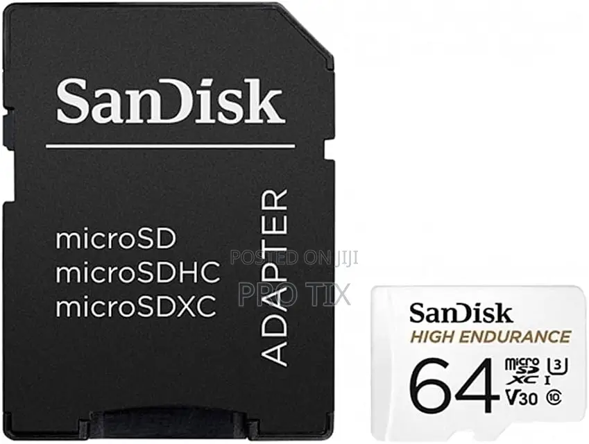Sandisk High Endurance Microsd 64gb + Adapter