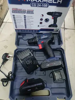 Maxmech Cordless Drill/; Electric Drill 20v With 2 Batteries