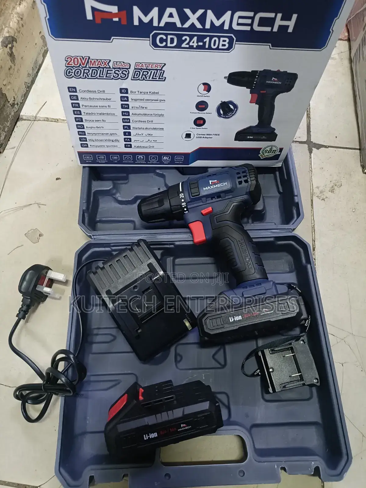 Cordless Brushless Drill/ Maxmech Electric Drill 20v