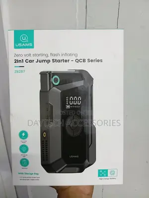 This Is the Usams Zb287 2-in-1 Car Jump Starter Tire Inflator.