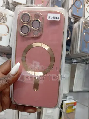 iPhone 14 Pro Max Electroplated Pink Magsafe Phone Case