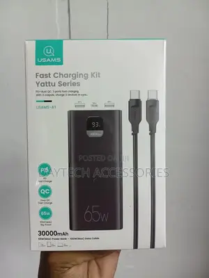Usams Yattu Series 30000mah Power Bank With 65w Fast Charging