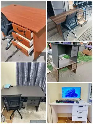 Modern High-Quality Study Desk With Office Mesh Chair Jv
