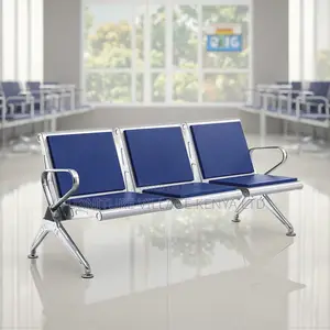 3-Link Leather Padded Guest Reception Bench