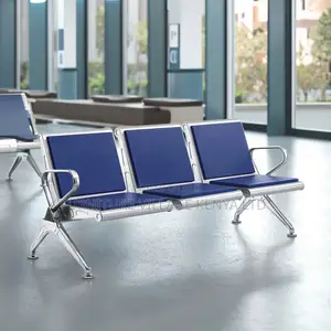 3-Link Leather Padded Guest Reception Bench