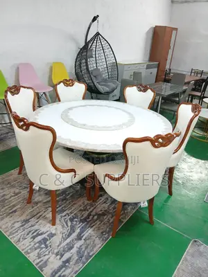 Royal 6-Seater Marble Top Dining Table