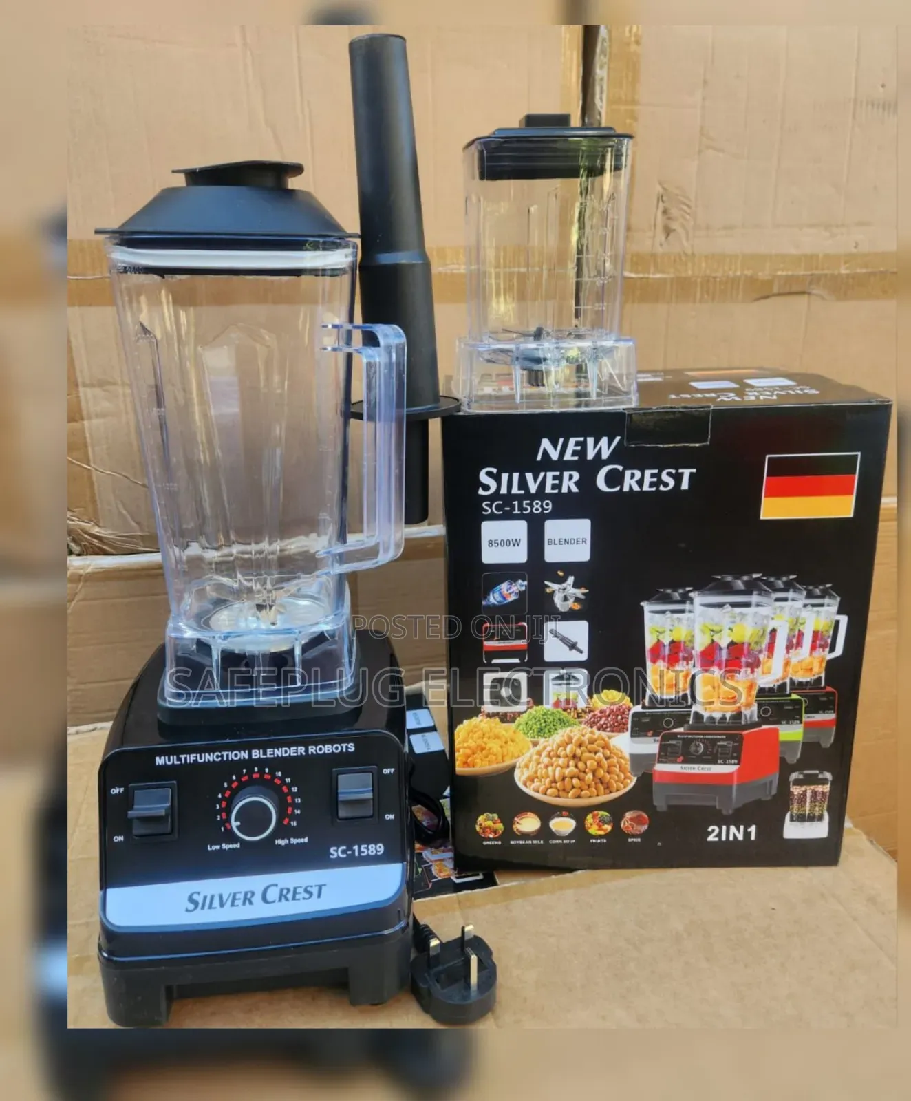 Silver Crest 2in1 Commercial Blender 8500w With Grinder