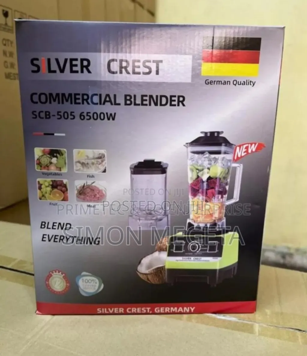 With 6500watts Silver Crest Commercial Blender