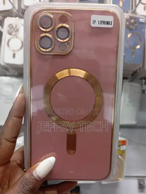 iPhone 12 Pro Max Electroplated Rose Gold Magsafe Clear Case