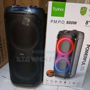 Syinix Bass Boom Speaker With Mic Disco Lights