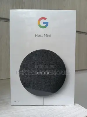 This Is a Google Nest Mini (2nd Generation) Smart Speaker in Charcoal.