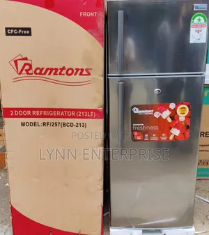*Ramtons Double Door Fridge 213litres