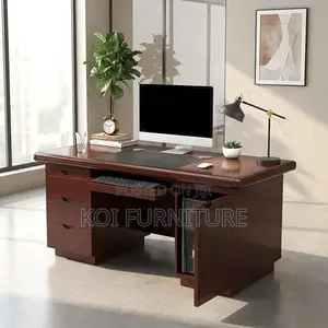 Office Desk; 1.4 Meters Home Office Working Mahogany Executive Desk