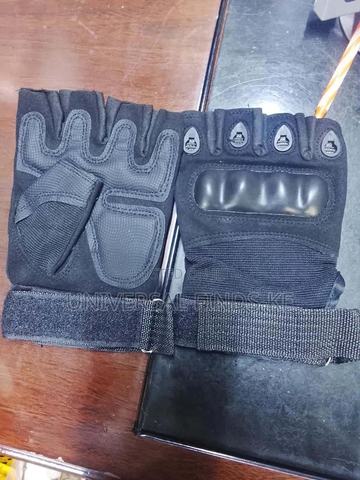 Imported Black Half Tactical Gloves With Nuckle