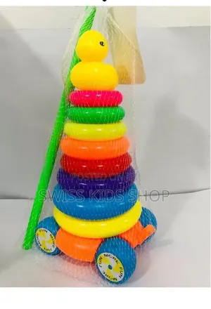 Rainbow Stacking Tower With Wheels