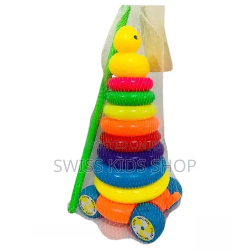 Rainbow Stacking Tower With Wheels
