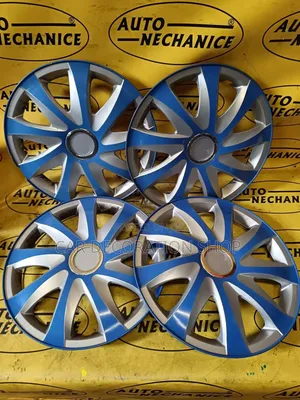 14" Silver Blue Universal Wheel Cover 4pc Set