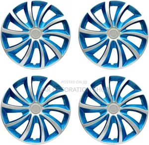 4pcs Silver Blue 15"Inch Wheel Caps Covers Sport Design