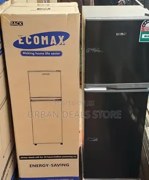 Ecomax 138l Double Door Refrigerator – Dark Silver