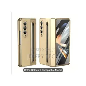 Samsung Galaxy Z Fold 4 5g Leather Hinge Protective Case With S Pen In