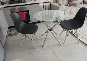 Home Furniture :Black Dining Chairs With Glass Table