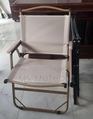 Foldable Safari Chairs, Ft a Lightweight Aluminum Frame and Canvasseat