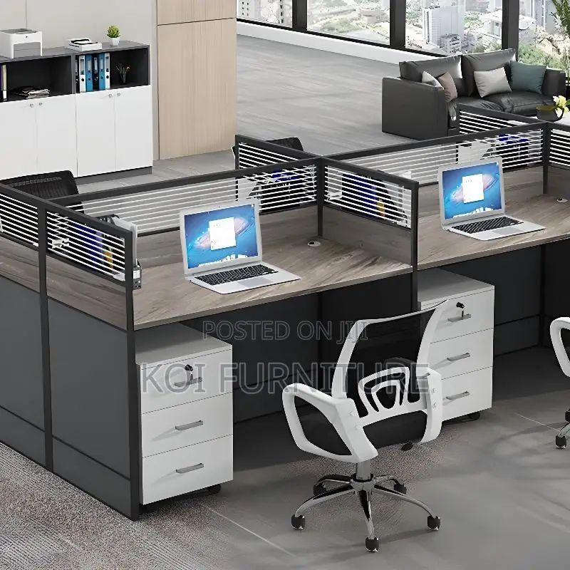 Office Workstations; Four Users MDF Made Executive Workstation Desks