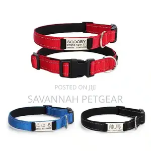 Urbadog Personalized Reflective Dog Collar Id Tag, Free Engraving