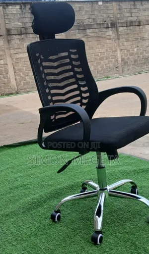 Available at the Shop Secretarial Mesh Office Chair With Headrest