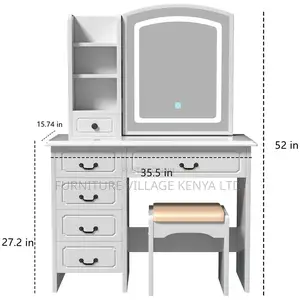White Imported Bedroom Vanity Dressing Table