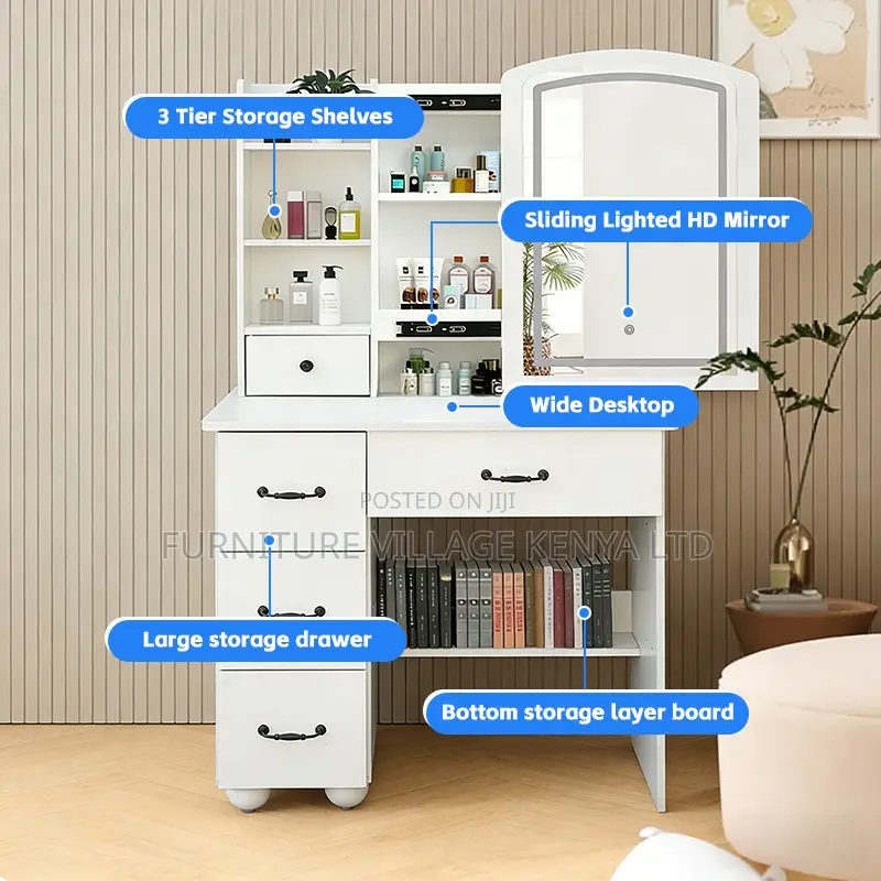 White Imported Bedroom Vanity Dressing Table