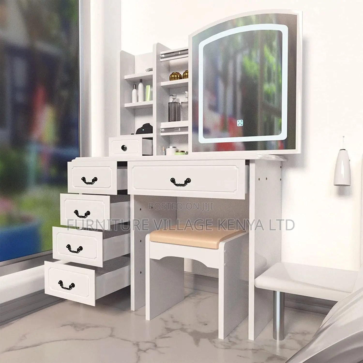 White Imported Bedroom Vanity Dressing Table